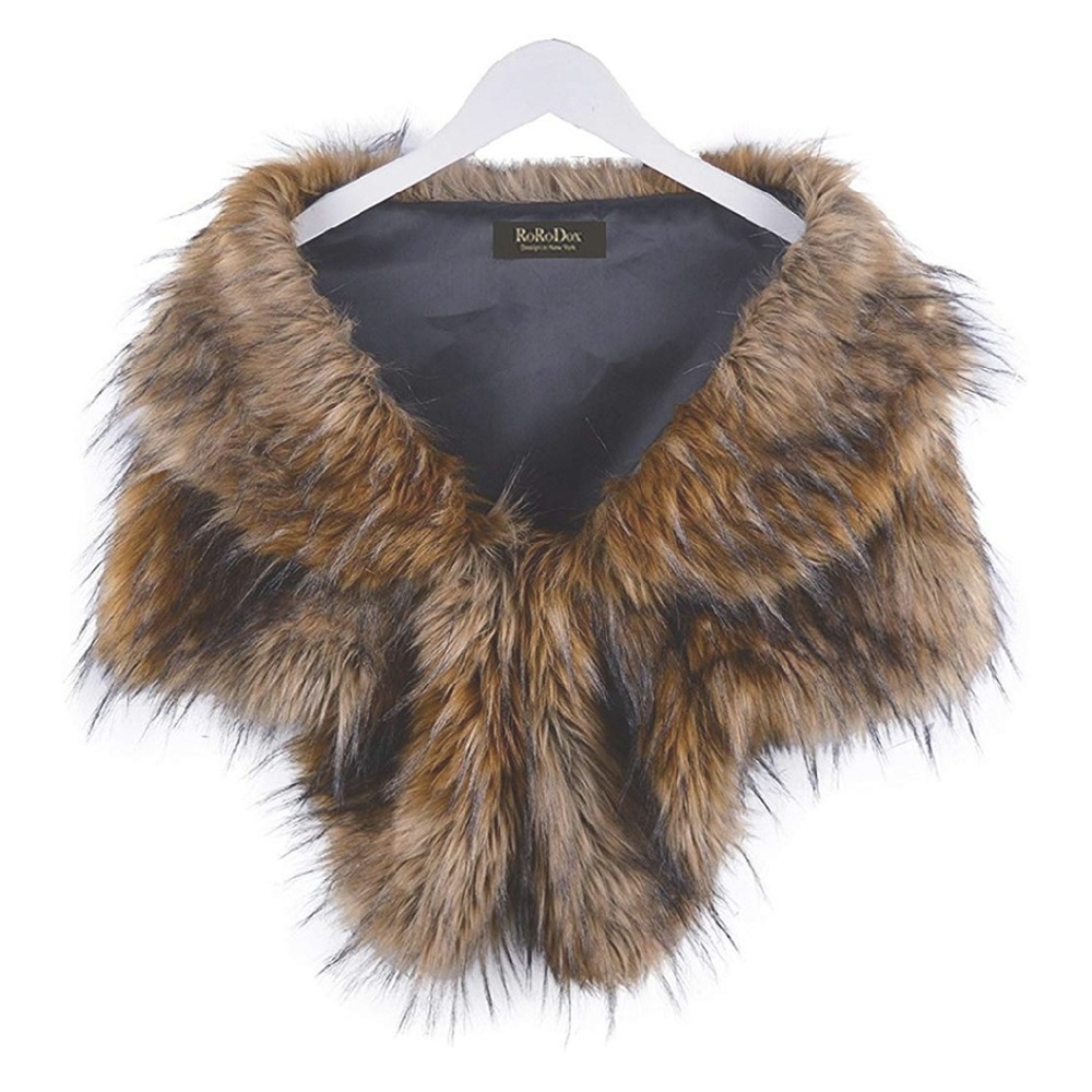 Faux fur shawl